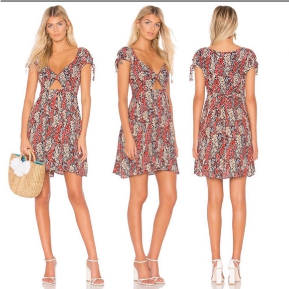 Free People Dresses & Skirts - {FREE PEOPLE} Miss Right Floral Cut Out Mini Dress